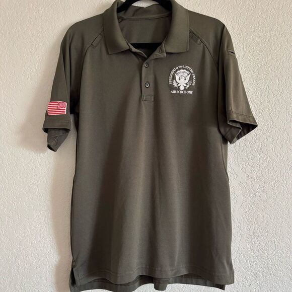 5.11 Embroidered Air Force One POTUS Tactical Polo with patch, Green - Picture 1 of 13